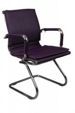 Кресло офисное Бюрократ CH-993-Low-V/purple низкая спинка фиолетовый искусственная кожа полозья хром
