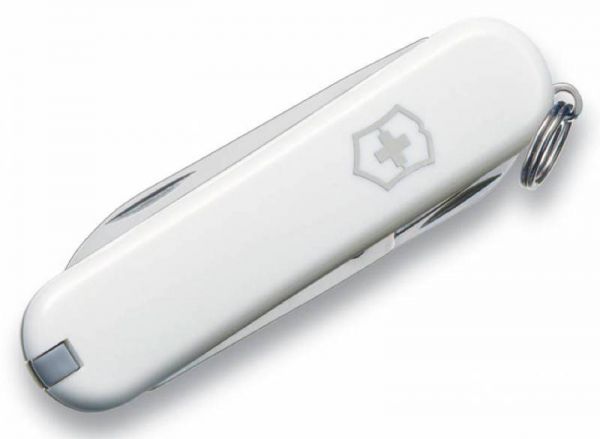 Нож туристический Victorinox Classic (0.6223.7-012) 58мм 7функций белый подар.коробка
