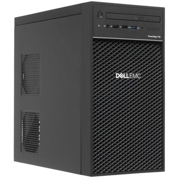 Сервер DELL PowerEdge T40 1xE-2224G, 3,5ГГц, 1x8 ГБ, 1024Гб, черный